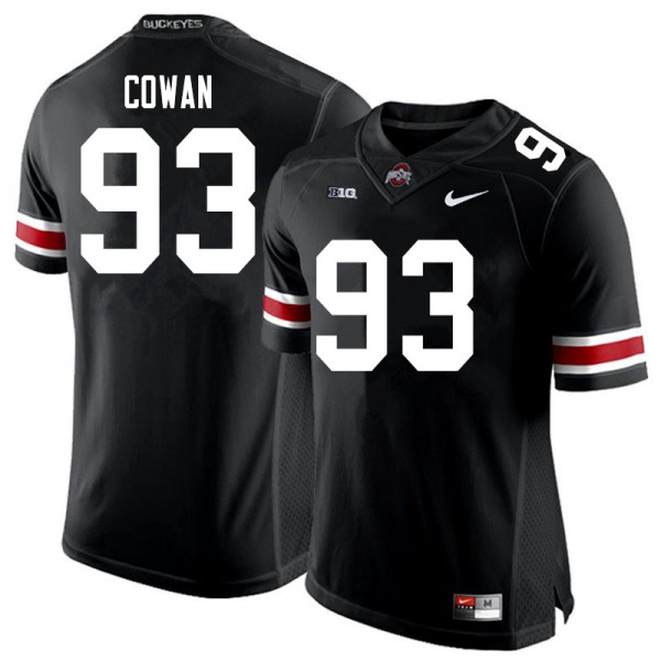 Ohio State Buckeyes #93 Jacolbe Cowan Men University Jersey Black